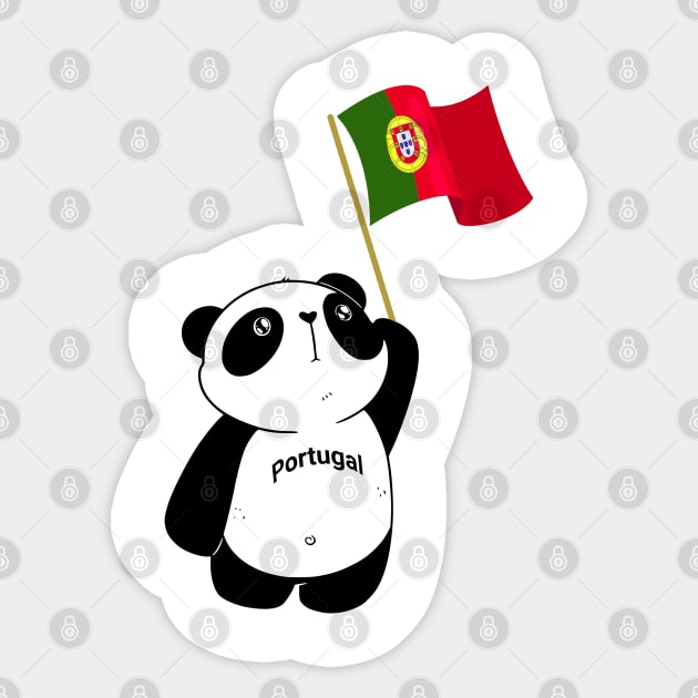 Portugal Portuguese Flag and Panda design Sticker by Luxinda